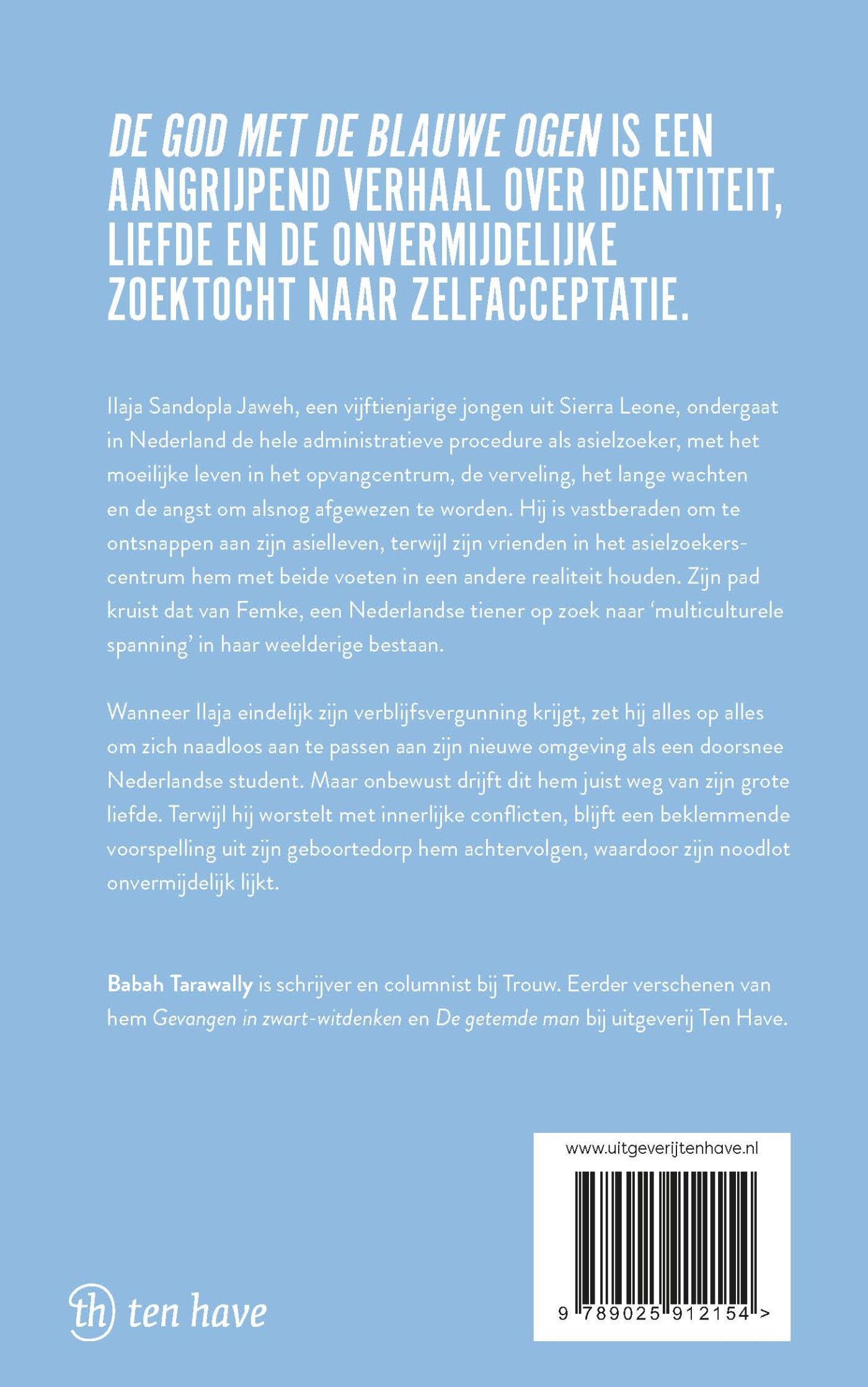 De god met de blauwe ogen achterkant