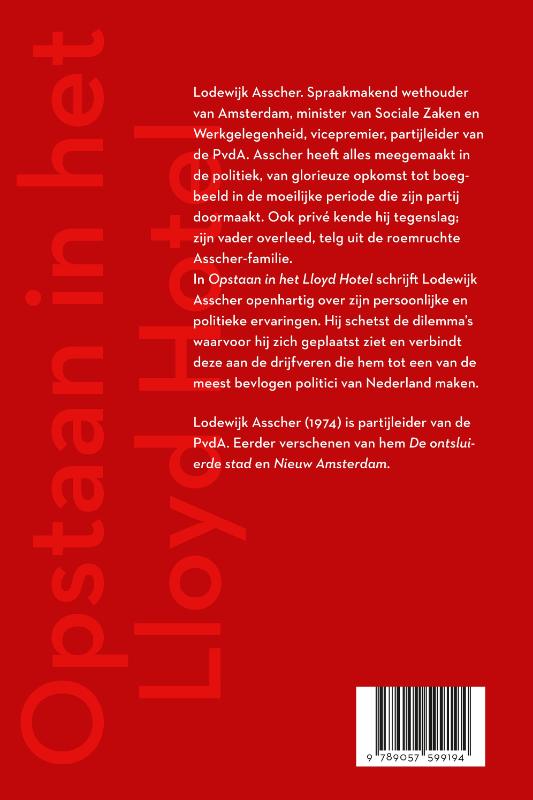 Opstaan in het Lloyd Hotel Opstaan in het Lloyd Hotel achterkant