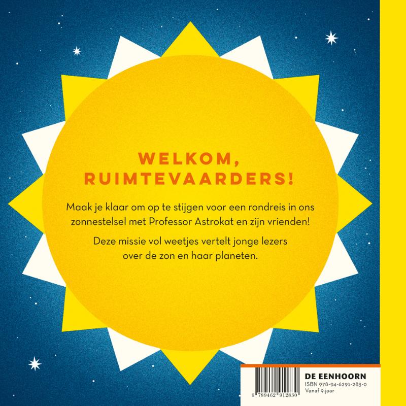 Professor Astrokat en het zonnestelsel achterkant