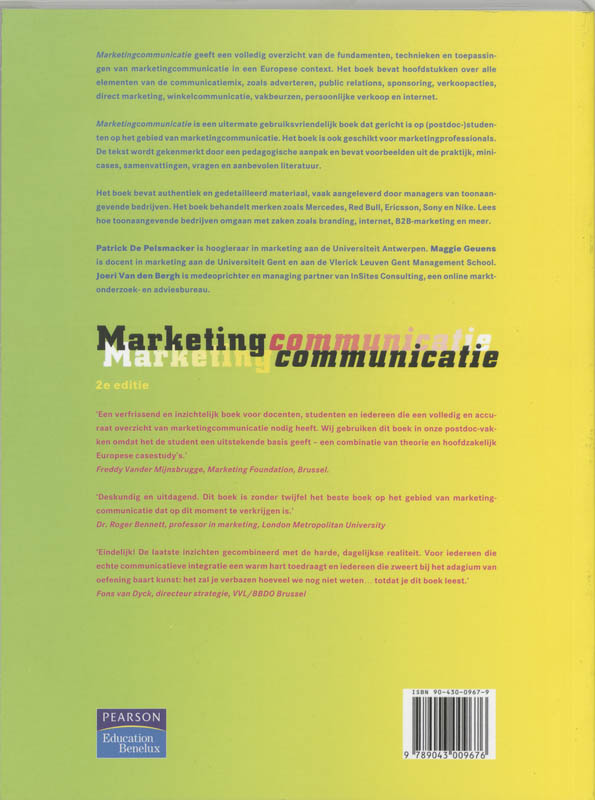 Marketingcommunicatie achterkant