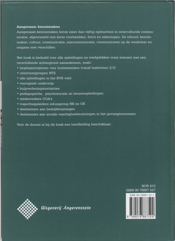Aangenaam kennismaken Aangenaam kennismaken achterkant