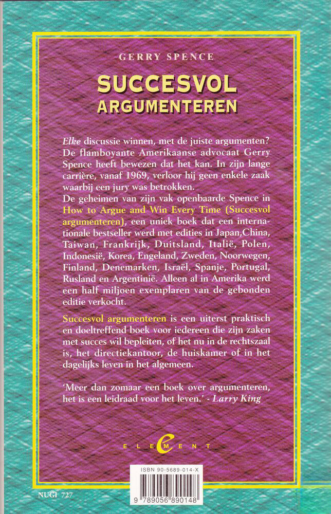 SUCCESVOL ARGUMENTEREN achterkant