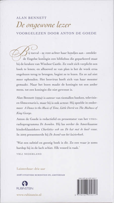 De ongewone lezer achterkant