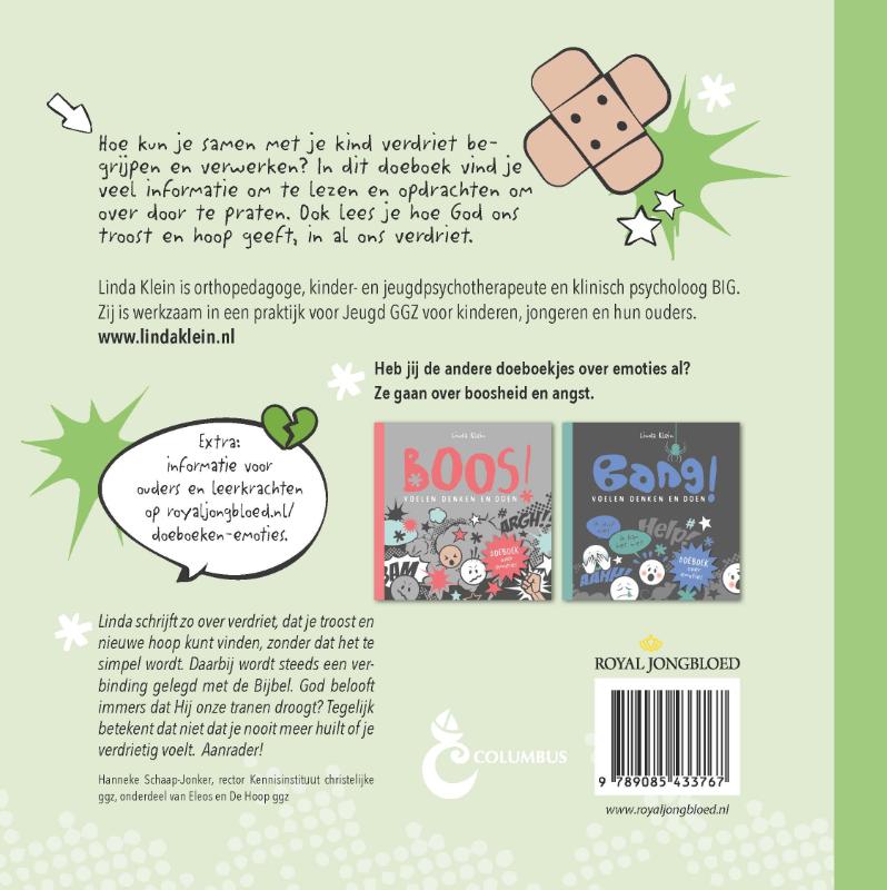 Verdrietig / Doeboek over emoties / 3 achterkant