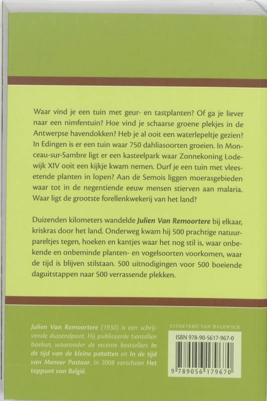 De 500 groene toppers van Belgie achterkant