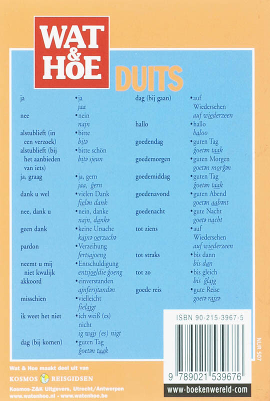 Duits / Wat & Hoe taalgids achterkant