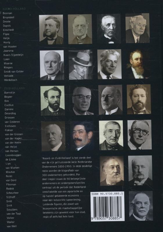 Nederlandse Ondernemers 1850-1950 4 -   Noord- en Zuid-Holland achterkant