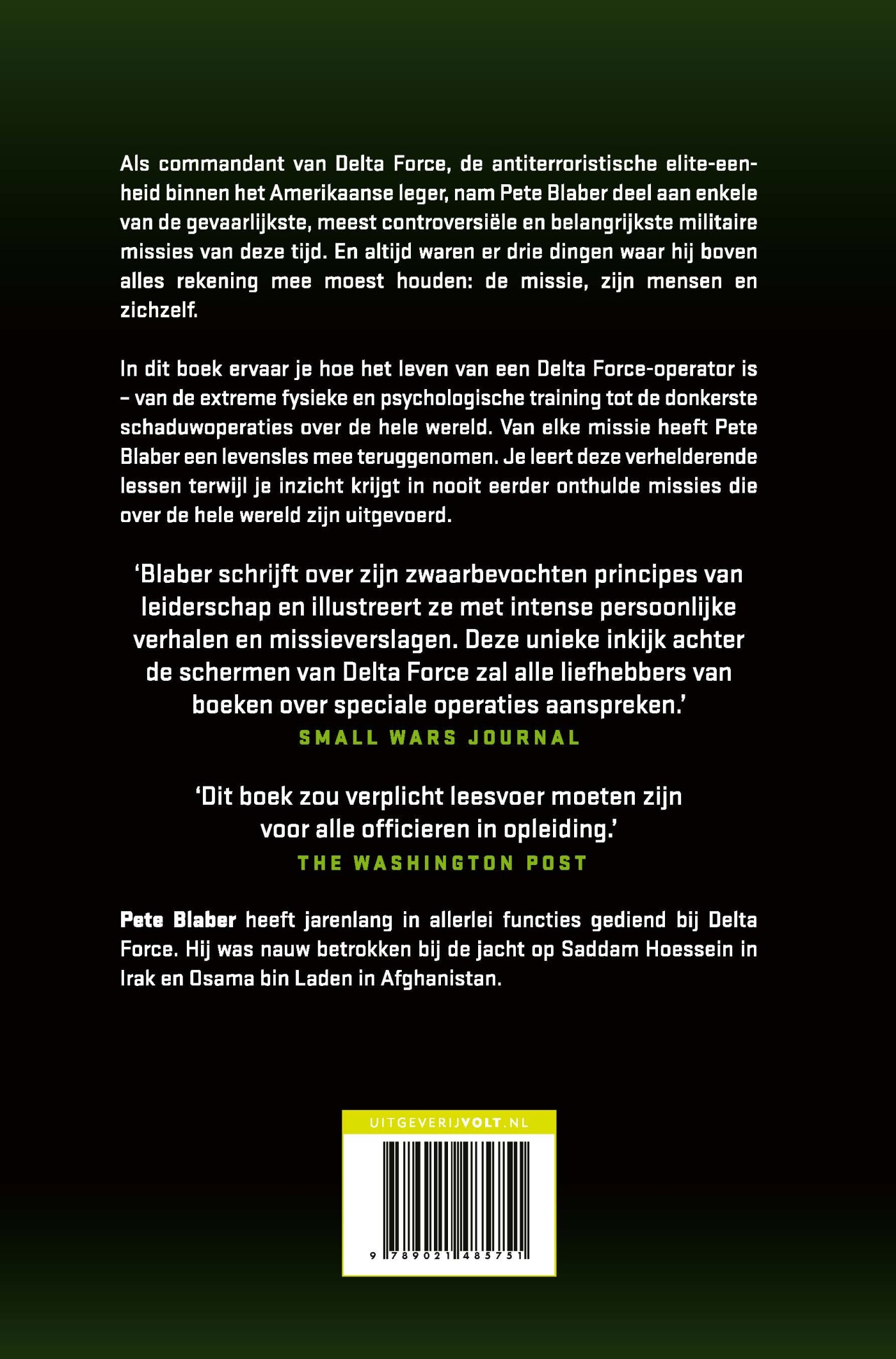De missie, mijn mensen en mezelf achterkant