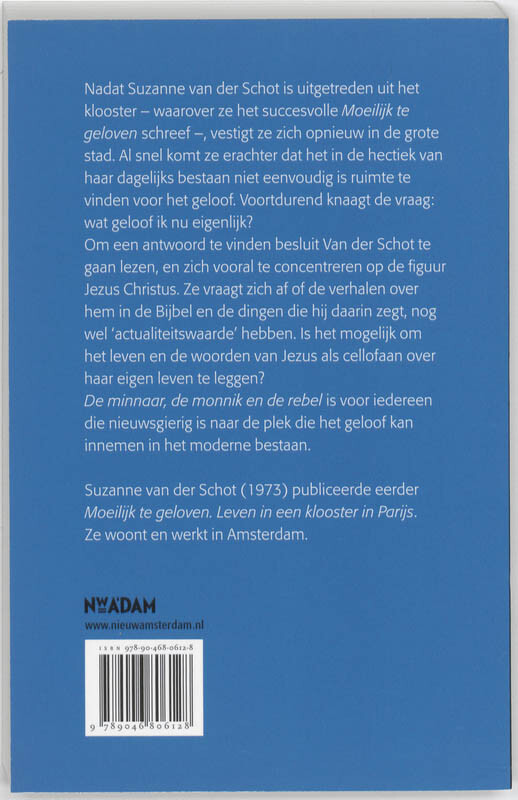 De minnaar, de monnik en de rebel achterkant