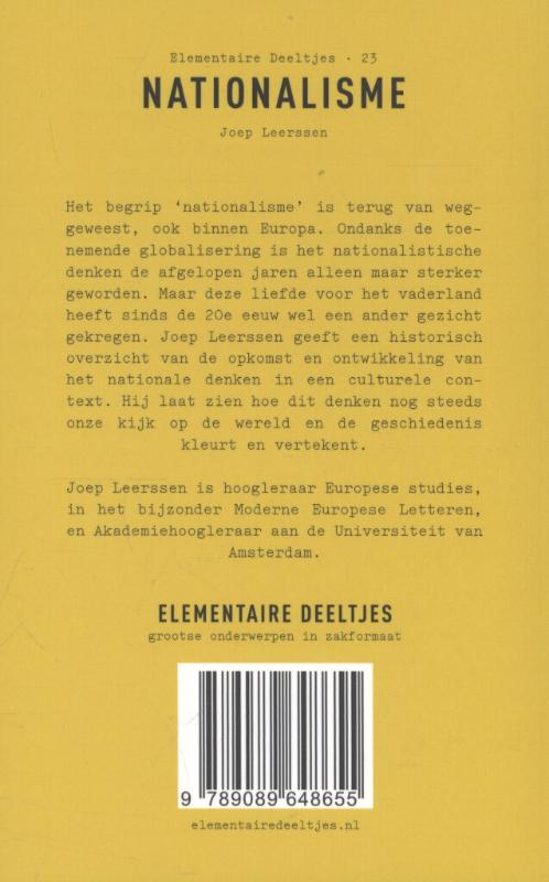 Nationalisme / Elementaire Deeltjes / 23 Nationalisme / Elementaire Deeltjes / 23 achterkant