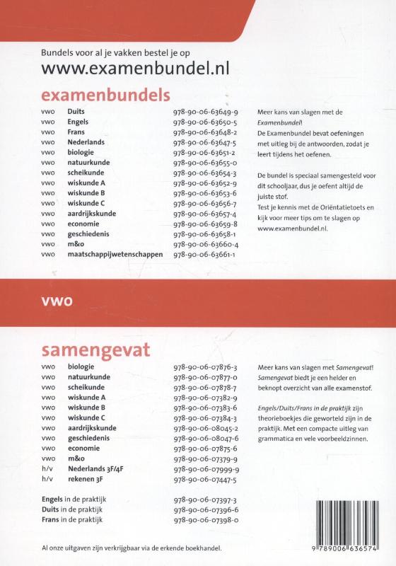 Examenbundel Vwo; Aardrijkskunde; 2015/2016 achterkant