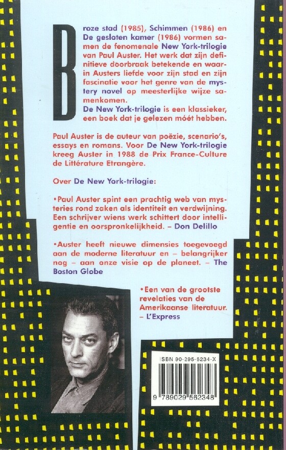 De New York-trilogie achterkant