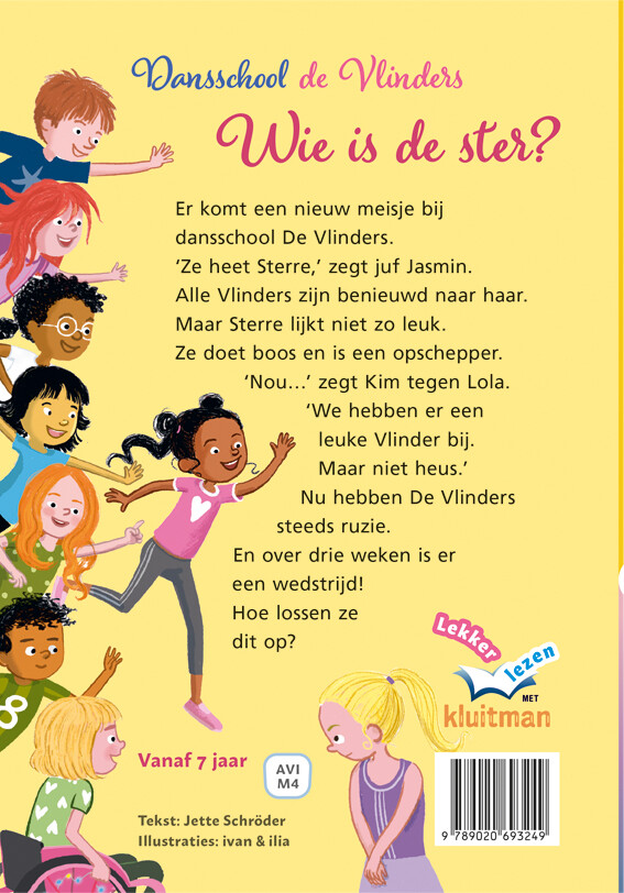 Dansschool de Vlinders. Wie is de ster? / Lekker lezen met Kluitman achterkant
