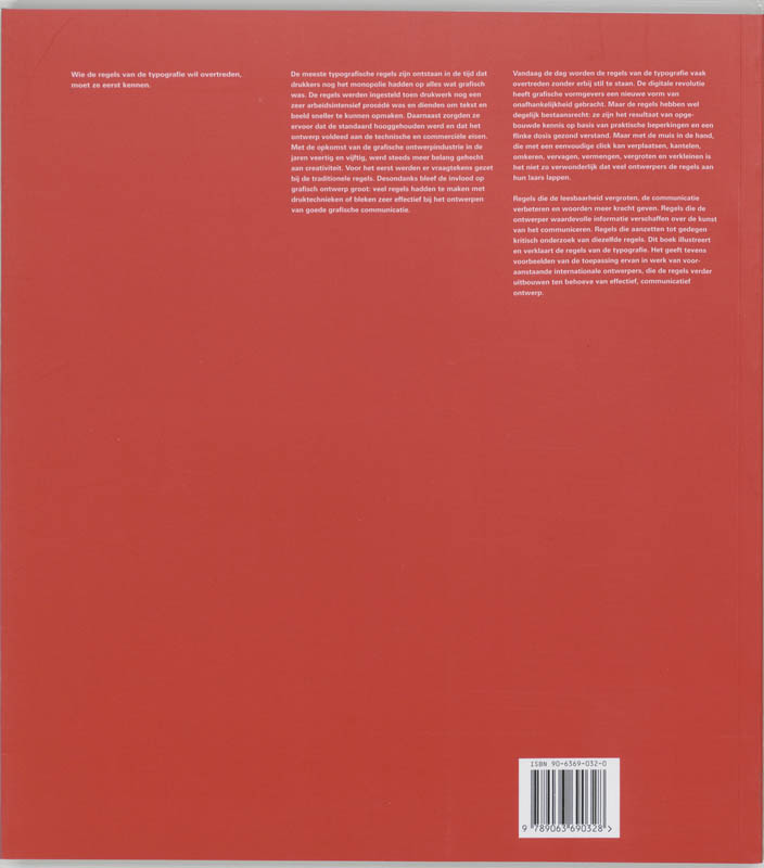 Over typografie Over typografie achterkant