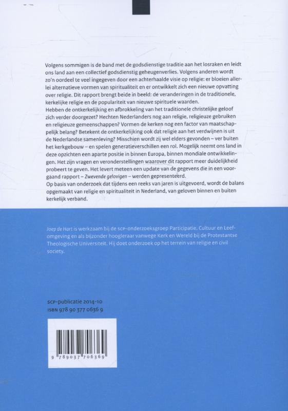 Geloven binnen en buiten verband / SCP-publicatie / 2014-10 achterkant