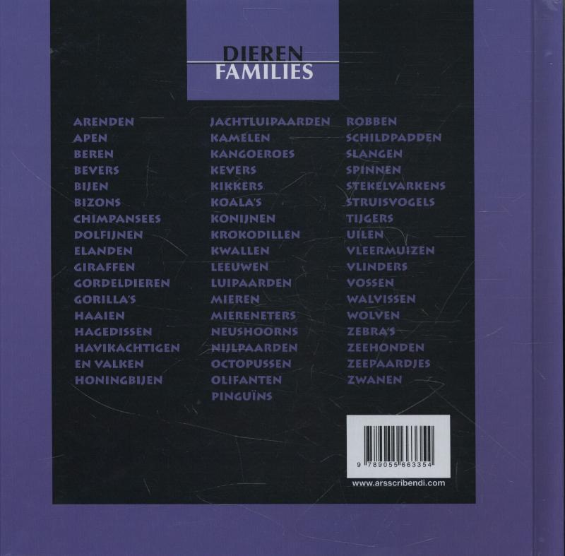 Pinguins / Dierenfamilies achterkant