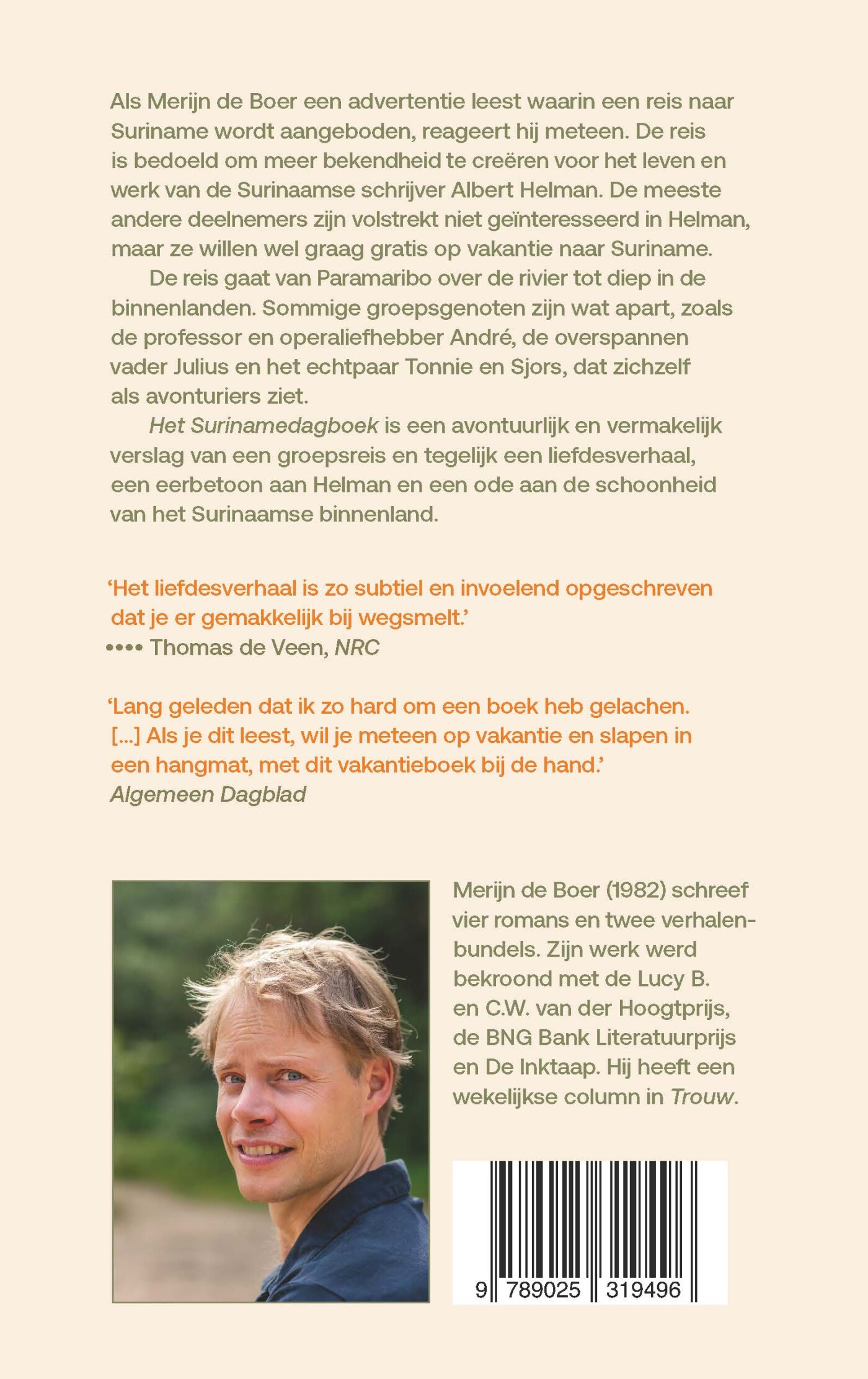 Het Surinamedagboek achterkant