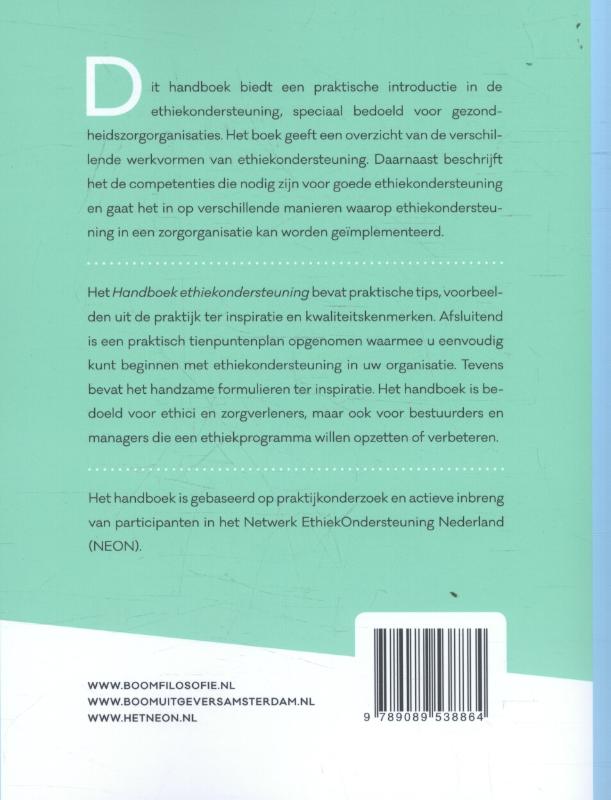 Handboek ethiekondersteuning achterkant