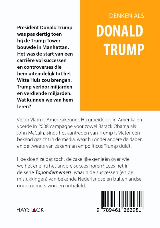 Denken als Donald Trump / Topondernemers / 4 achterkant