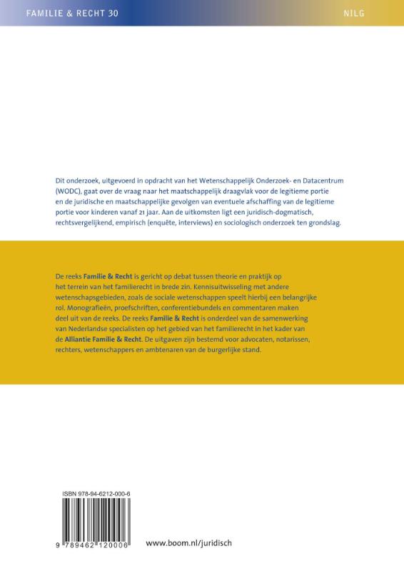 Draagvlak voor de legitieme portie / NILG - Familie en recht / 30 achterkant