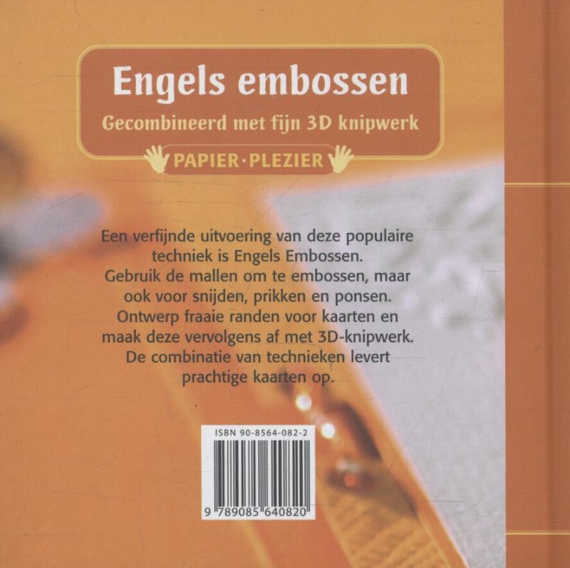 Engels embossen / Papier plezier achterkant