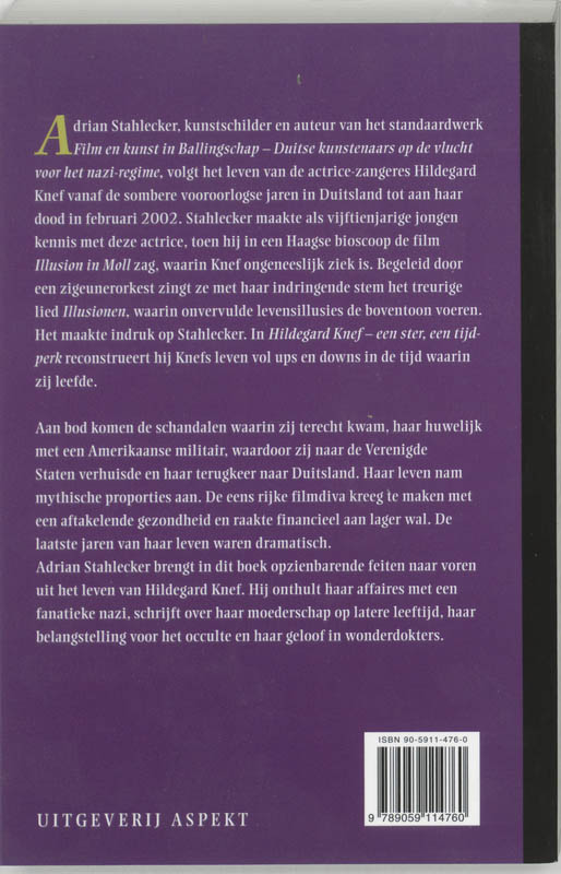 Hildegard Knef achterkant
