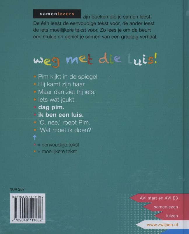 weg met de luis / Samenlezers achterkant