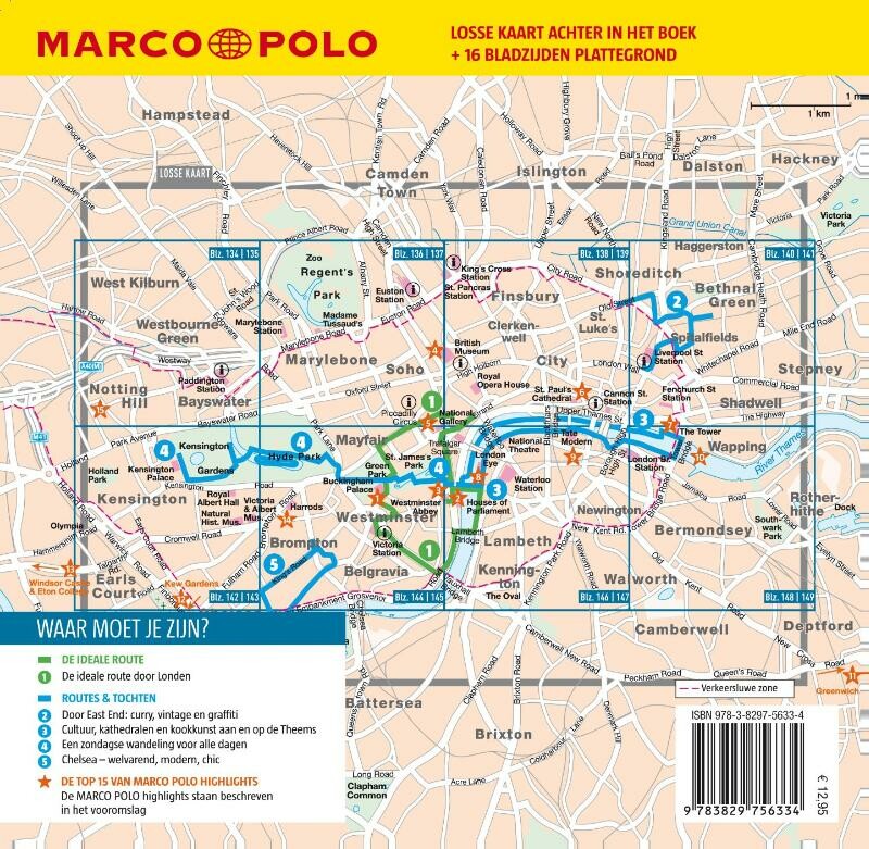 Marco Polo NL Reisgids Londen / Marco Polo NL gids achterkant