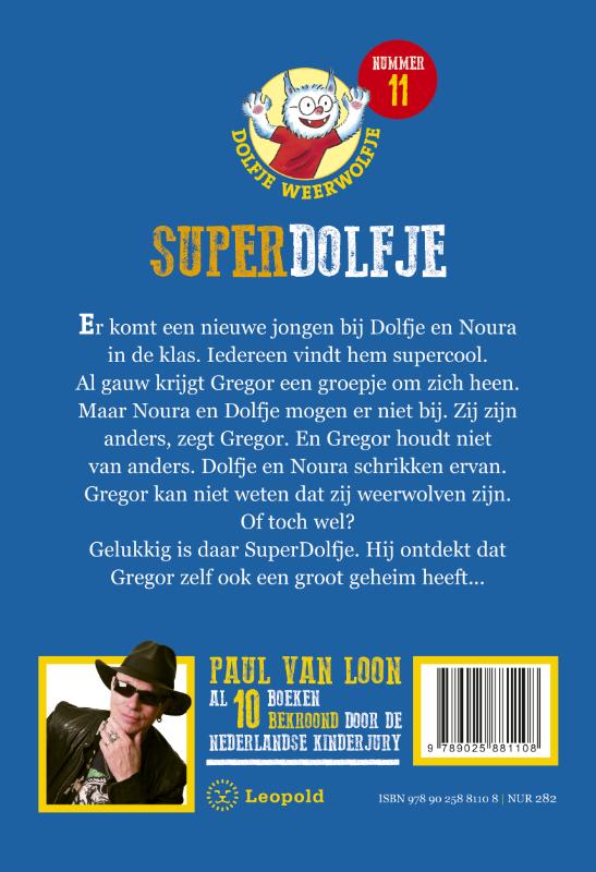 SuperDolfje / Dolfje Weerwolfje achterkant