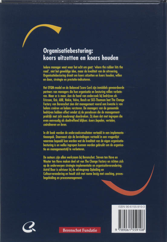 Organisatiebesturing achterkant