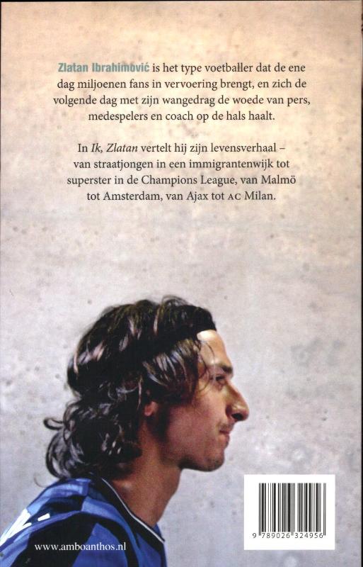 Ik, Zlatan achterkant