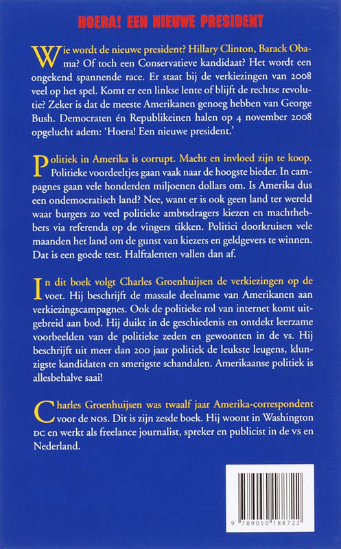 Hoera ! Een nieuwe president Hoera ! Een nieuwe president achterkant