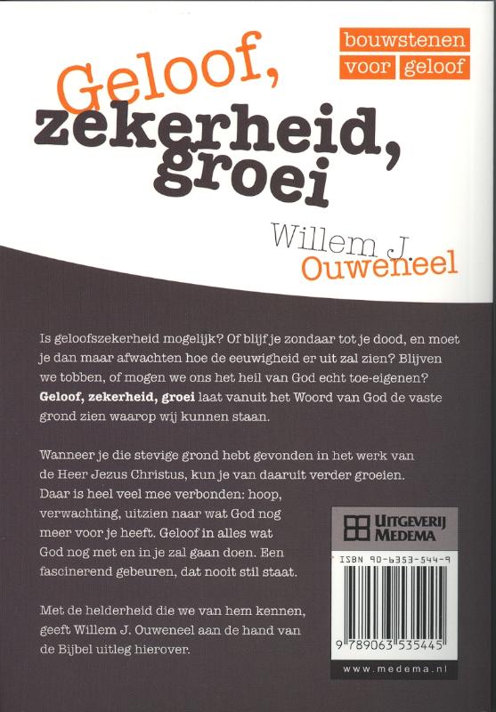 Geloof, zekerheid, groei / Bouwstenen voor geloof Geloof, zekerheid, groei / Bouwstenen voor geloof achterkant