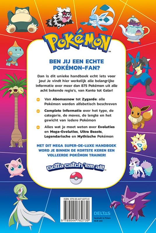 Pokémon Het mega super de luxe handboek achterkant