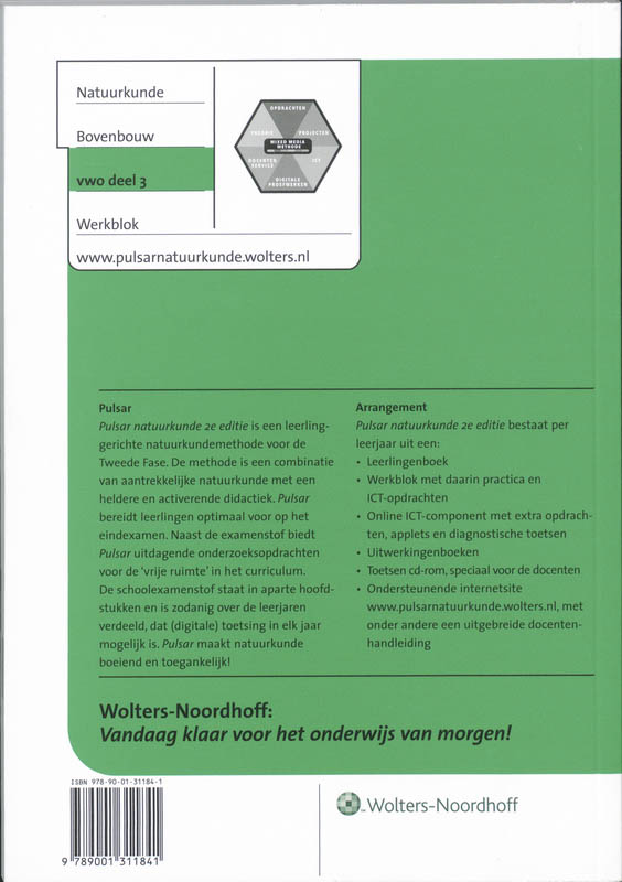 Werkblok Vwo bovenbouw deel 3 Pulsar natuurkunde achterkant