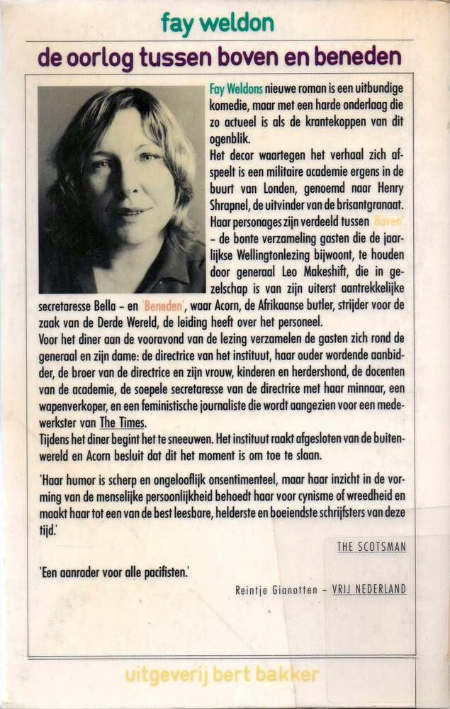 De oorlog tussen boven en beneden achterkant