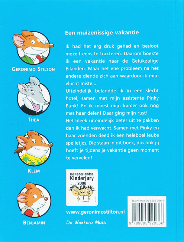 Een muizenissige vakantie / Geronimo Stilton / 27 achterkant