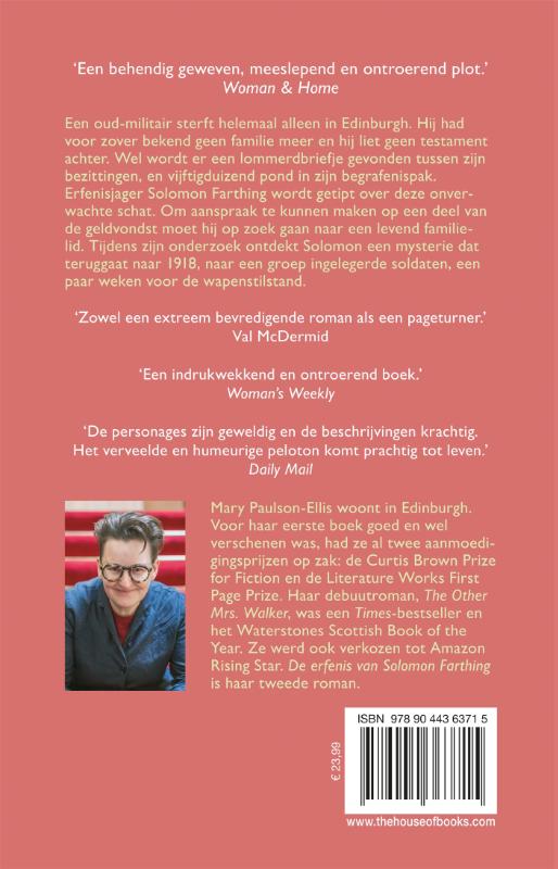 De erfenis van Solomon Farthing De erfenis van Solomon Farthing achterkant