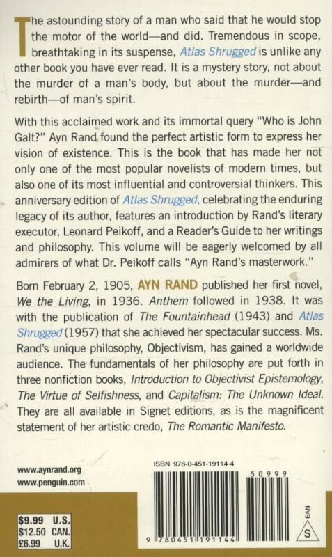 Atlas Shrugged achterkant