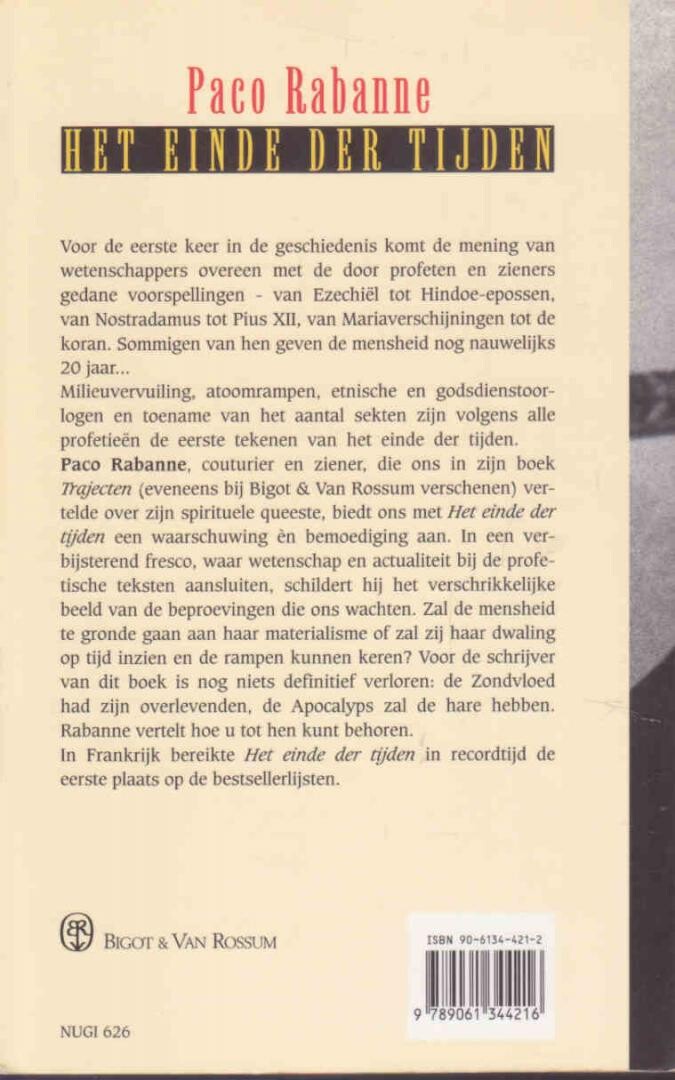 Het einde der tijden achterkant