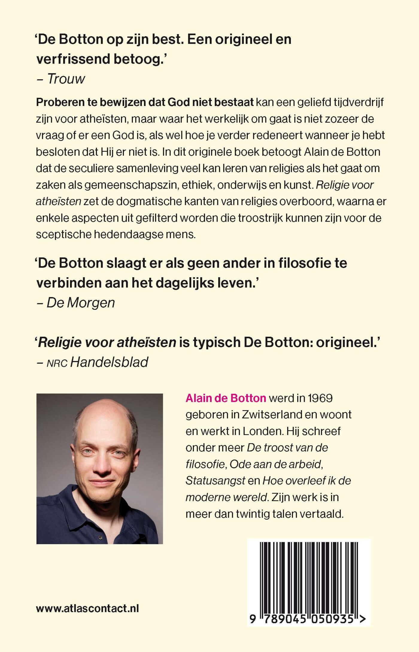 Religie voor atheïsten achterkant