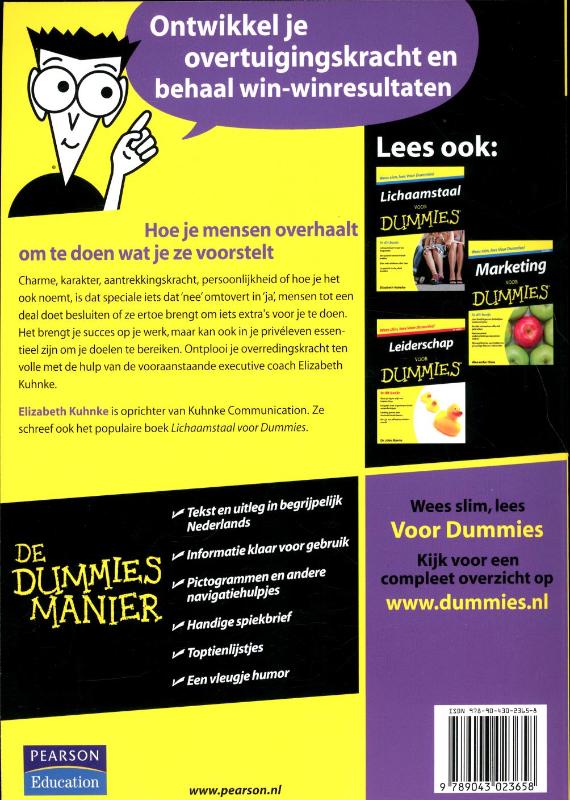 Overtuigen en beïnvloeden voor Dummies / Voor Dummies achterkant