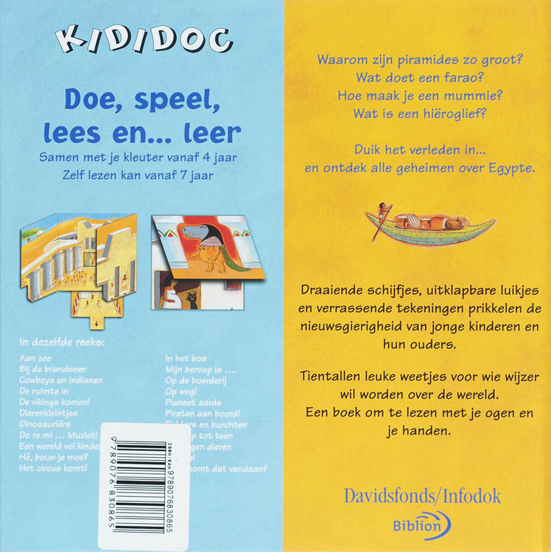 Het oude Egypte / Kididoc Het oude Egypte / Kididoc achterkant