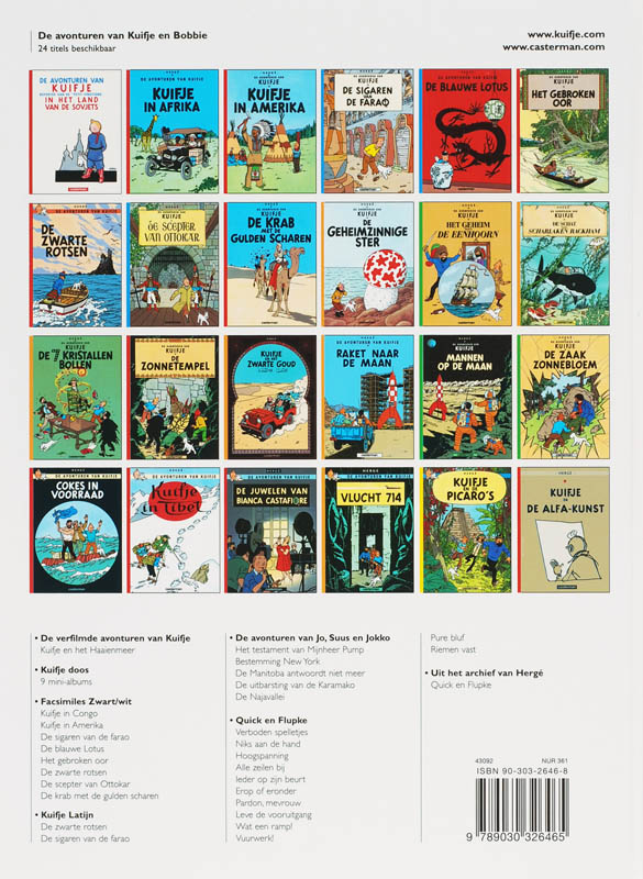 De avonturen van Kuifje 7: De zwarte rotsen / De avonturen van Kuifje / 7 achterkant