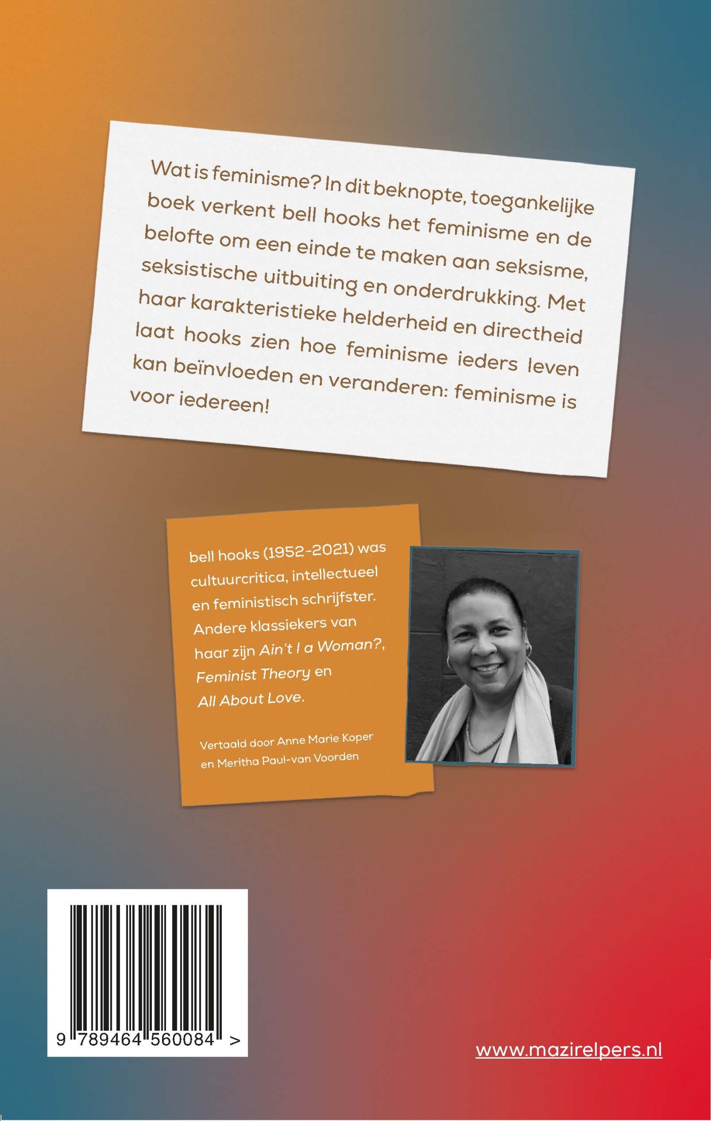 Feminisme is voor iedereen achterkant