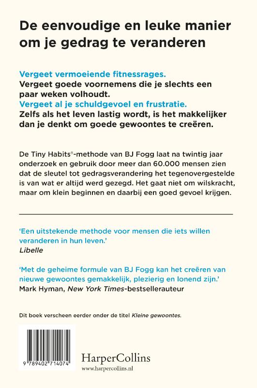 Tiny habits achterkant