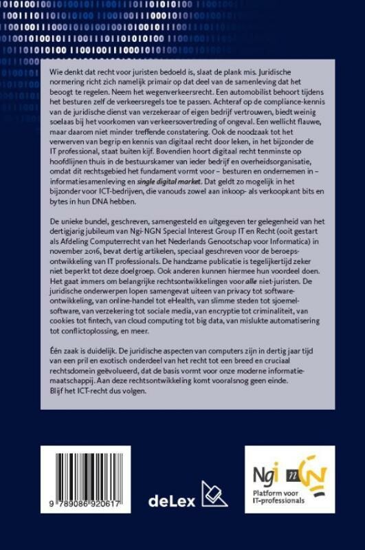 Digitaal recht voor IT professionals achterkant