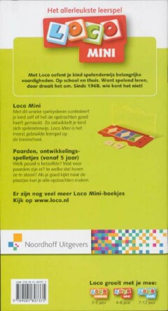 Paarden, ontwikkelingsspelletjes / Mini Loco / 1 achterkant