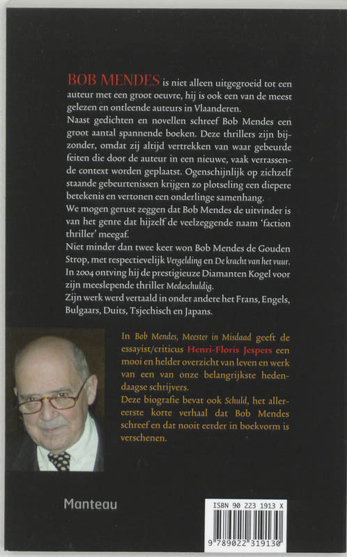 Bob Mendes - Meester In Misdaad achterkant