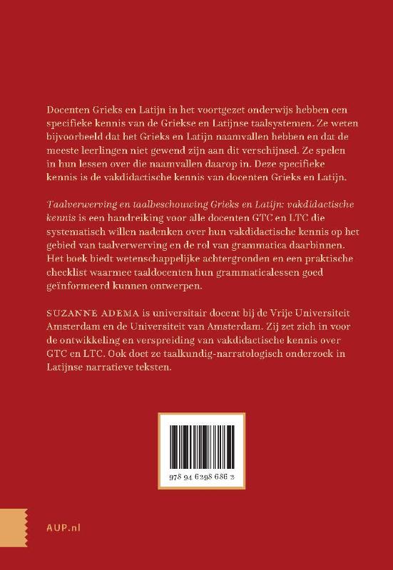 Taalverwerving en taalbeschouwing Grieks en Latijn achterkant